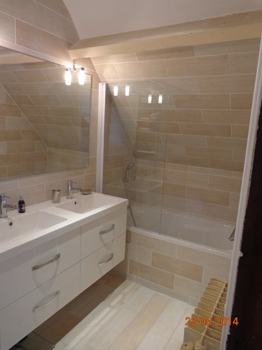 Meuble double vasque et miroir